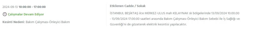 İstanbullular dikkat: BEDAŞ'tan13 Eylül cuma için elektrik kesintisi duyurusu 17